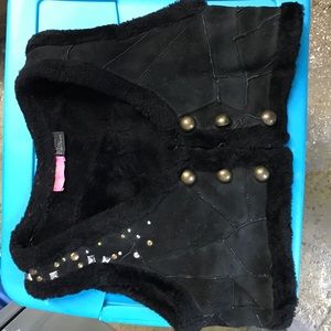 Betsey Johnson sz M/L sheepskin vest